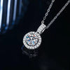 Wholesale Copper Imitation Moissanite Geometric Natural Style Electroplated Pendant Clavicle Necklace For Women
