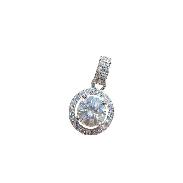 Wholesale Copper Imitation Moissanite Geometric Natural Style Electroplated Pendant Clavicle Necklace For Women