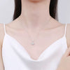 Wholesale Copper Imitation Moissanite Geometric Natural Style Electroplated Pendant Clavicle Necklace For Women