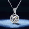 Wholesale Copper Imitation Moissanite Geometric Natural Style Electroplated Pendant Clavicle Necklace For Women