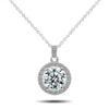 Wholesale Copper Imitation Moissanite Geometric Natural Style Electroplated Pendant Clavicle Necklace For Women