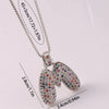 Wholesale Copper Inlaid Color Diamond Letter Pendant Hip Hop Personality Accessories With Zirconia Processing