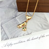 Wholesale Copper Inlaid Color Zircon Love Glossy Letter Pendant Ladies Necklace With Letters Pattern