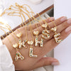 Wholesale Copper Inlaid Color Zircon Love Glossy Letter Pendant Ladies Necklace With Letters Pattern