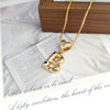 Wholesale Copper Inlaid Color Zircon Love Glossy Letter Pendant Ladies Necklace With Letters Pattern