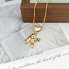 Wholesale Copper Inlaid Color Zircon Love Glossy Letter Pendant Ladies Necklace With Letters Pattern