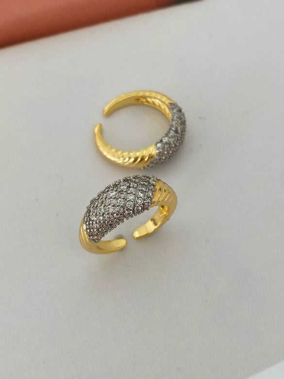 Wholesale Copper Inlaid Diamond Star Ring Bracelet Suit Fashion Geometric Electroplated