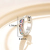 Wholesale Copper Inlaid Opal And Zircon Earrings For Girls With Sweet Style