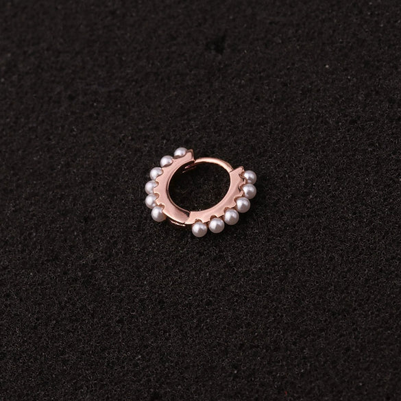 Wholesale Copper Inlaid Pearl Geometric Simple Style Women's Earrings
