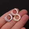 Wholesale Copper Inlaid Pearl Geometric Simple Style Women's Earrings