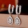 Wholesale Copper Inlaid Water Drop Zircon Elegant Women's Earrings