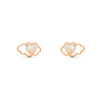 Wholesale Copper Inlaid Zircon Animal Zodiac Heart Shape Women's Earring Set