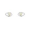 Wholesale Copper Inlaid Zircon Animal Zodiac Heart Shape Women's Earring Set