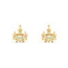 Wholesale Copper Inlaid Zircon Animal Zodiac Heart Shape Women's Earring Set