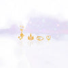 Wholesale Copper Inlaid Zircon Animal Zodiac Heart Shape Women's Earring Set