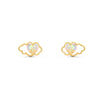 Wholesale Copper Inlaid Zircon Animal Zodiac Heart Shape Women's Earring Set