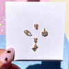 Wholesale Copper Inlaid Zircon Animal Zodiac Heart Shape Women's Earring Set