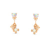 Wholesale Copper Inlaid Zircon Animal Zodiac Heart Shape Women's Earring Set