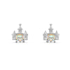 Wholesale Copper Inlaid Zircon Animal Zodiac Heart Shape Women's Earring Set