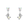Wholesale Copper Inlaid Zircon Animal Zodiac Heart Shape Women's Earring Set