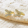 Wholesale Copper Inlaid Zircon Butterfly Animal Zodiac Cute Women's Earrings Jewelry