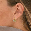 Wholesale Copper Inlaid Zircon Butterfly Animal Zodiac Cute Women's Earrings Jewelry