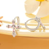 Wholesale Copper Inlaid Zircon Cross Sweet Women's Earrings