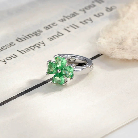 Wholesale Copper Inlaid Zircon Flower Style Women's Ear Piercing Earrings