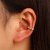 Wholesale Copper Inlaid Zircon Geometric C Shaped Ear Clips For Women Ins Style Without Pierced Ears