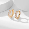 Wholesale Copper Inlaid Zircon Geometric Fashion Earring Buckles
