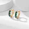 Wholesale Copper Inlaid Zircon Geometric Fashion Earring Buckles