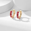 Wholesale Copper Inlaid Zircon Geometric Fashion Earring Buckles