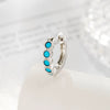 Wholesale Copper Inlaid Zircon Geometric Retro Style Ear Buckle Girl Earrings