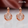 Wholesale Copper Inlaid Zircon Geometric Round Earrings For Women
