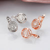 Wholesale Copper Inlaid Zircon Geometric Round Earrings For Women