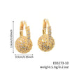 Wholesale Copper Inlaid Zircon Geometric Ushaped Electroplated Retro Women's Stud Earrings Jewelry