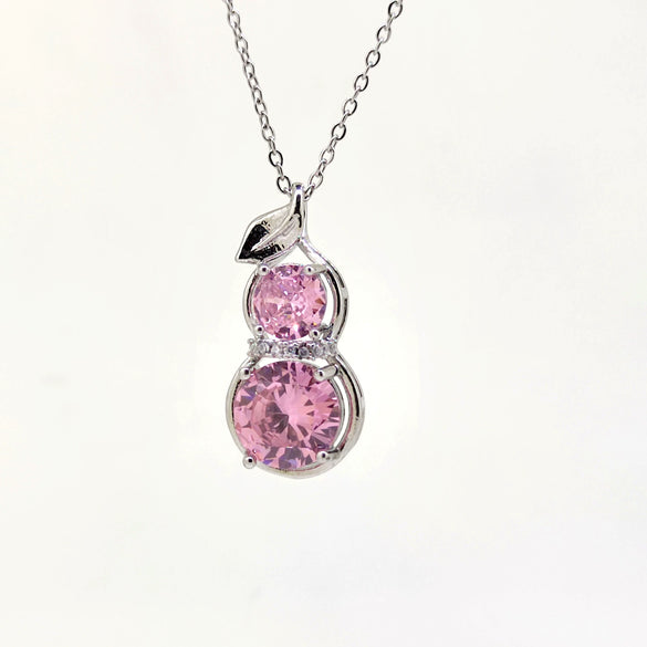 Wholesale Copper Inlaid Zircon Gourd Pendant Necklace Light Luxury Niche Design New Style Cold Style Clavicle Chain For Women