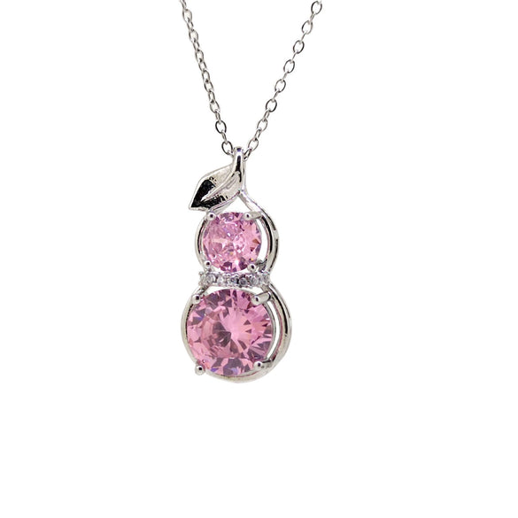 Wholesale Copper Inlaid Zircon Gourd Pendant Necklace Light Luxury Niche Design New Style Cold Style Clavicle Chain For Women