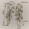 Wholesale Copper Inlaid Zircon Leaves Earrings For Women Fashion Style