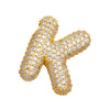 Wholesale Copper Inlaid Zircon Letter Pendant Necklace For Women Hiphop Style