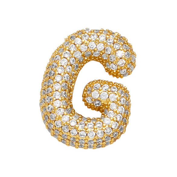 Wholesale Copper Inlaid Zircon Letter Pendant Necklace For Women Hiphop Style