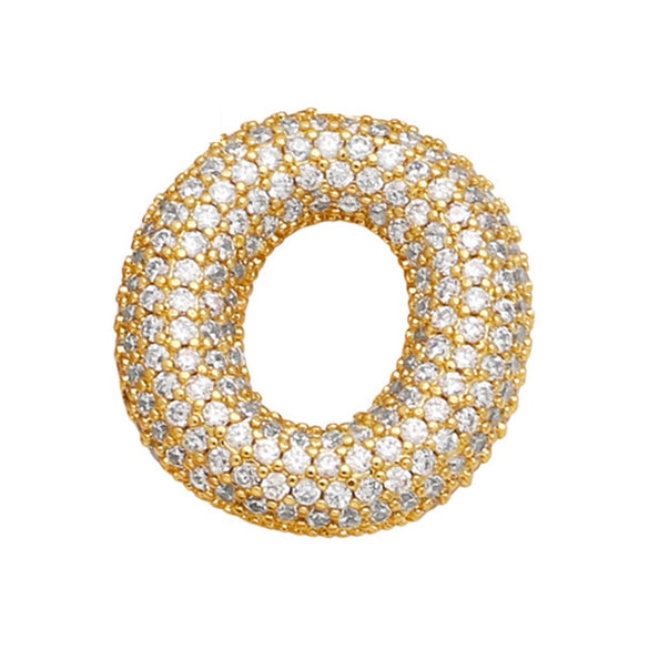 Wholesale Copper Inlaid Zircon Letter Pendant Necklace For Women Hiphop Style