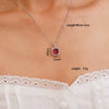 Wholesale Copper Inlaid Zircon Simple Style Square Perfume Bottle Pendant Necklace For Women With Electroplating