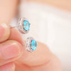 Wholesale Copper Inlaid Zircon Simple Style Square Perfume Bottle Pendant Necklace For Women With Electroplating