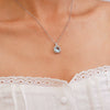 Wholesale Copper Inlaid Zircon Simple Style Square Perfume Bottle Pendant Necklace For Women With Electroplating