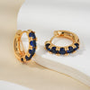 Wholesale Copper Inlaid Zirconium Minimalist Geometric Flower Style Electroplated Women's Earrings