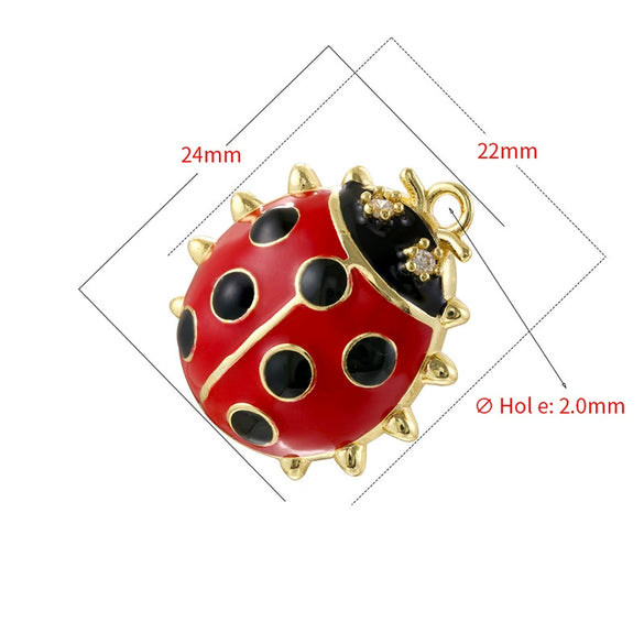 Wholesale Copper Insect Animal Zodiac Dripping Oil Pendant
