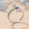 Wholesale Copper Insect Animal Zodiac Zircon Inlaid Ring For Women