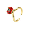 Wholesale Copper Insect Shaped Sweet Style Dripping Oil Ring For Women