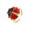 Wholesale Copper Insect Shaped Sweet Style Dripping Oil Ring For Women